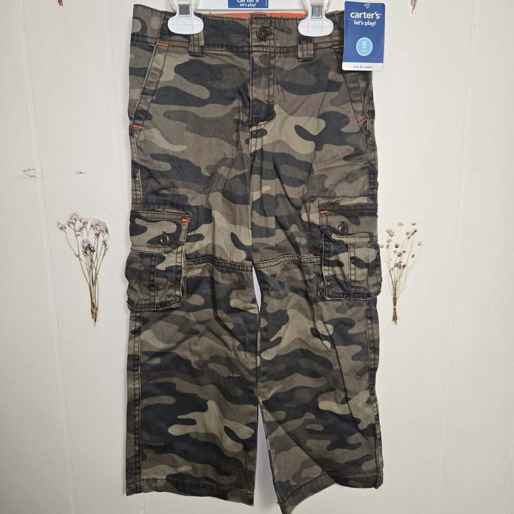 Carter's Kids Boys Camo Print Cargo Pants Size 5